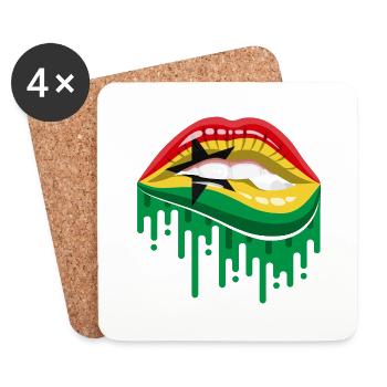 Ghana Pride - Coasters (set of 4) - white - Front