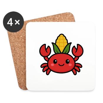 Corncrab - Untersetzer (4er-Set) - Weiß - Vorne