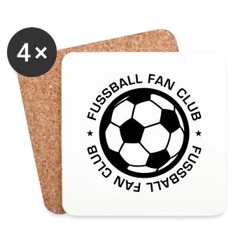 Fussball Fan Club - Untersetzer (4er-Set) - Weiß - Vorne