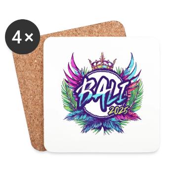 Bali 2025 Colorful - Coasters (set of 4) - white - Front