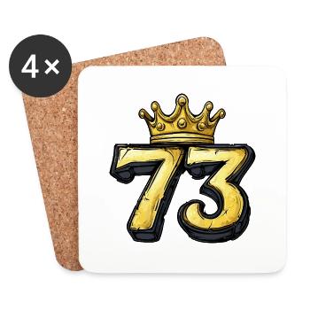 73 Number Krone - Coasters (set of 4) - white - Front