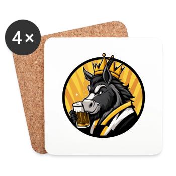 Donkey Beer - Coasters (set of 4) - white - Front