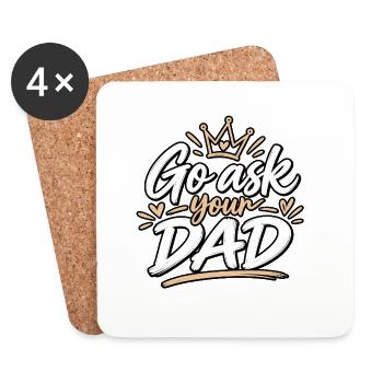 Mother -funny gift- - Coasters (set of 4) - white - Front