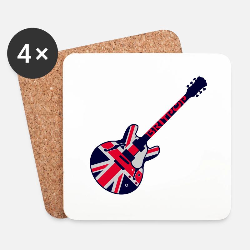 britpop - Untersetzer (4er-Set) - Weiß