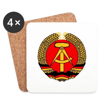 emblem ddr gdr - Untersetzer (4er-Set) - Weiß - Vorne