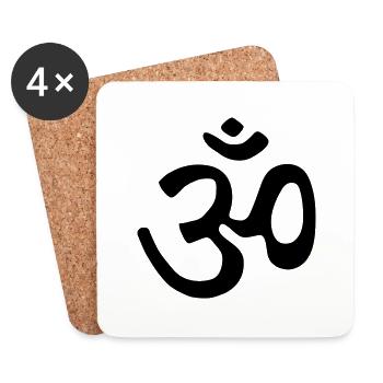 om - Coasters (set of 4) - white - Front