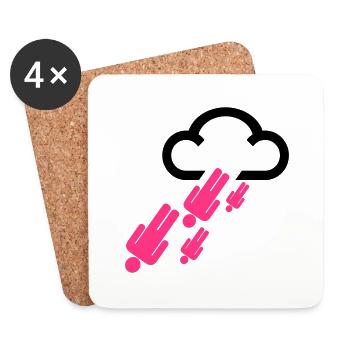 rainingmen - Coasters (set of 4) - white - Front