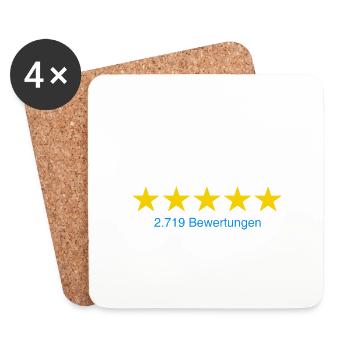 Sexy mit Bewertung weiss - Untersetzer (4er-Set) - Weiß - Vorne