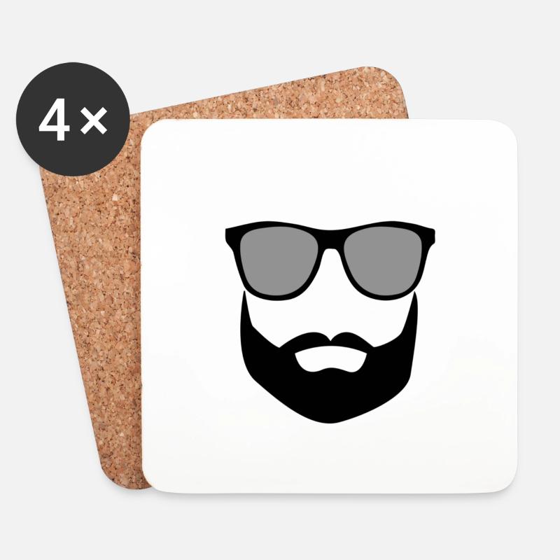 Man mit sonnenbrille - Untersetzer (4er-Set) - Weiß