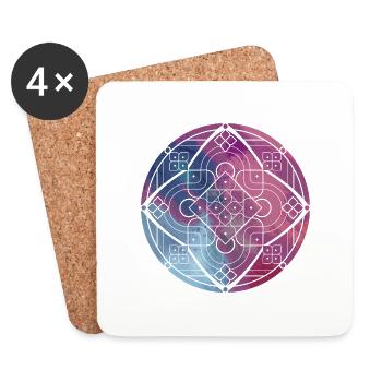 Mandala - Coasters (set of 4) - white - Front