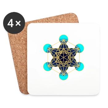 Metatron Cube - Coasters (set of 4) - white - Front