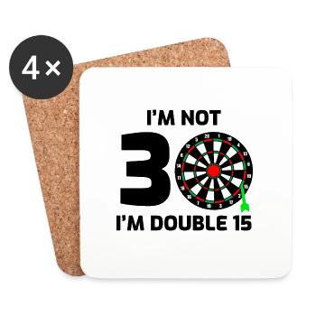 Darts Players Bullseye Shooting 30th Birthday Gift - Coasters (set of 4) - white - Front
