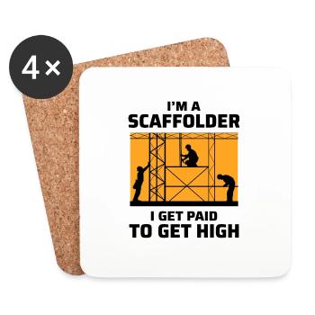 Scaffolder Scaffold Builder Scaffolding Platform - Coasters (set of 4) - white - Front