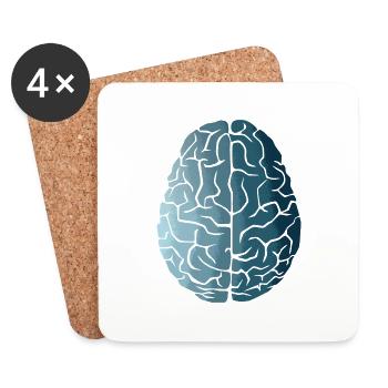 Brain course - Coasters (set of 4) - white - Front