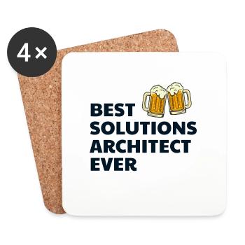 Lösung Architekt Architektur Bier Lustig - Untersetzer (4er-Set) - Weiß - Vorne