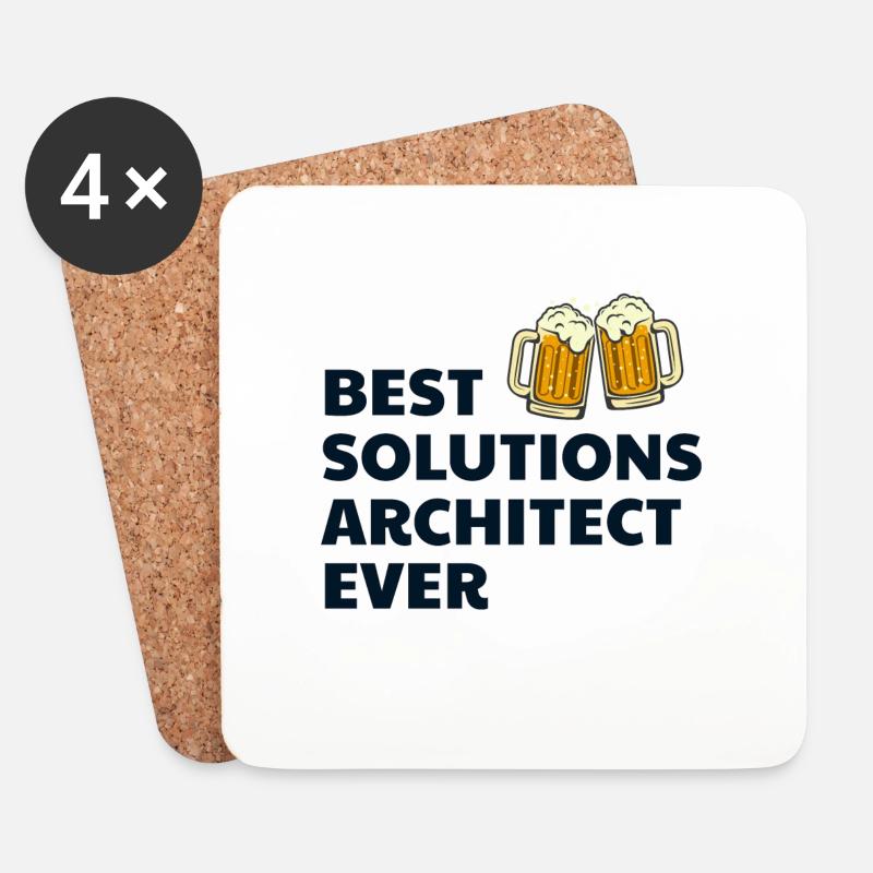 Solution Architect Architecture Beer Funny - Coasters (set of 4) - white
