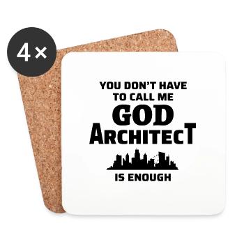Architect Architecture Student Architectural Funny - Coasters (set of 4) - white - Front