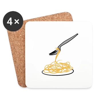 koch essen - Untersetzer (4er-Set) - Weiß - Vorne
