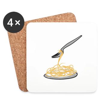 spaghetti symbol - Untersetzer (4er-Set) - Weiß - Vorne