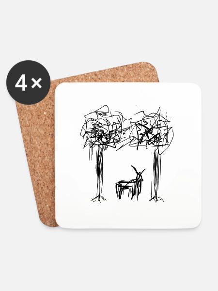Trees Tree - Coasters (set of 4) - white