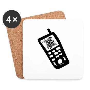 Mobile Phone Phone - Coasters (set of 4) - white - Front