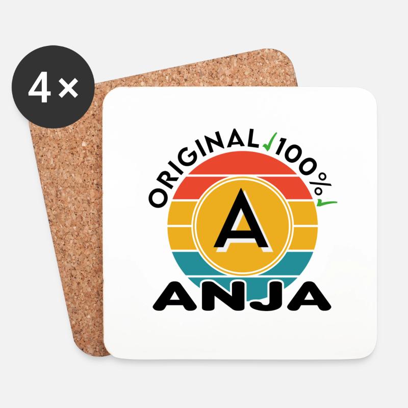 Anja - Untersetzer (4er-Set) - Weiß