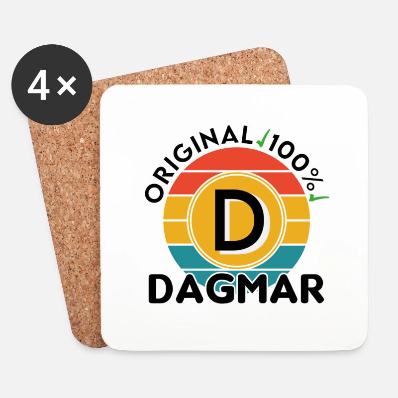 Dagmar - Untersetzer (4er-Set) - Weiß