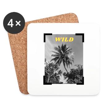 Sauvage - Dessous de verre (lot de 4) - blanc - Devant