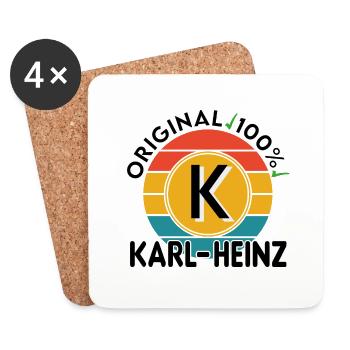 Karl Heinz - Untersetzer (4er-Set) - Weiß - Vorne