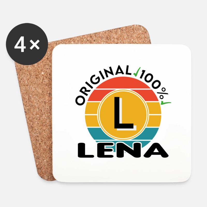 Lena - Untersetzer (4er-Set) - Weiß