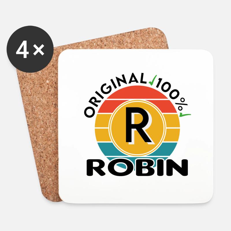 Robin - Untersetzer (4er-Set) - Weiß