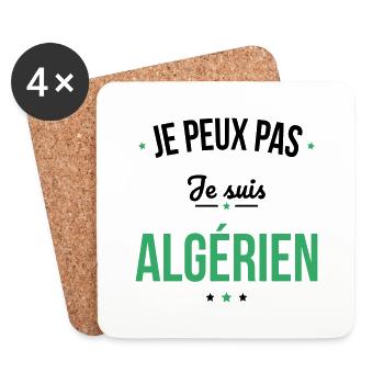 Je peux pas je suis Algérien - Dessous de verre (lot de 4) - blanc - Devant