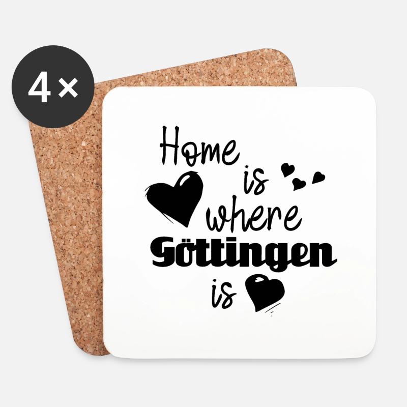 Zuhause in Göttingen - Home is where Göttingen is - Untersetzer (4er-Set) - Weiß