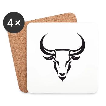 Astrology Taurus Zodiac sign Taurus mythology - Coasters (set of 4) - white - Front