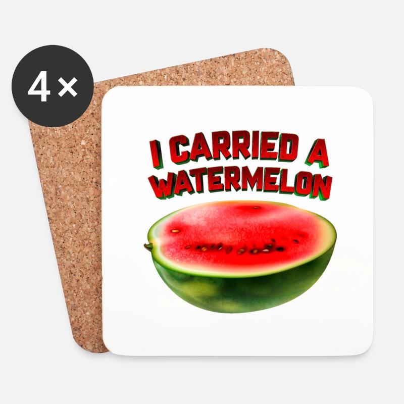 I Carried A Watermelon - Untersetzer (4er-Set) - Weiß
