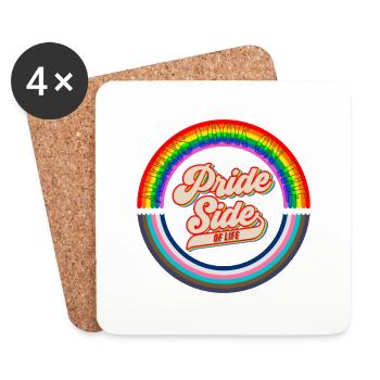 Toujours regarder du côté de la fierté - LGBT - Dessous de verre (lot de 4) - blanc - Devant