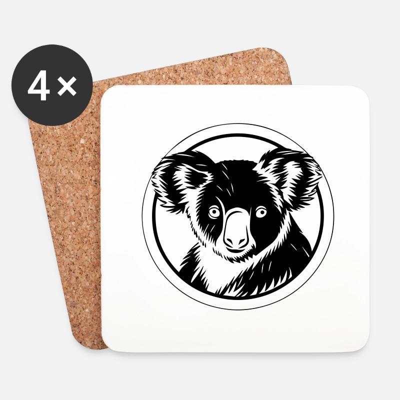Koala - Untersetzer (4er-Set) - Weiß