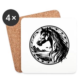 Horse - Coasters (set of 4) - white - Front