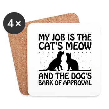 Pet Sitter Pet Sitting Dog and Cat Sitters Dog Wal - Coasters (set of 4) - white - Front