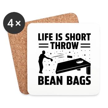 Cornhole Players Cornhole Sports Funny Cornhole Be - Coasters (set of 4) - white - Front