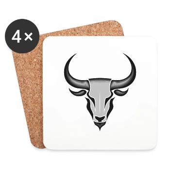 Astrologie Stier Sternzeichen Taurus Mythologie - Untersetzer (4er-Set) - Weiß - Vorne