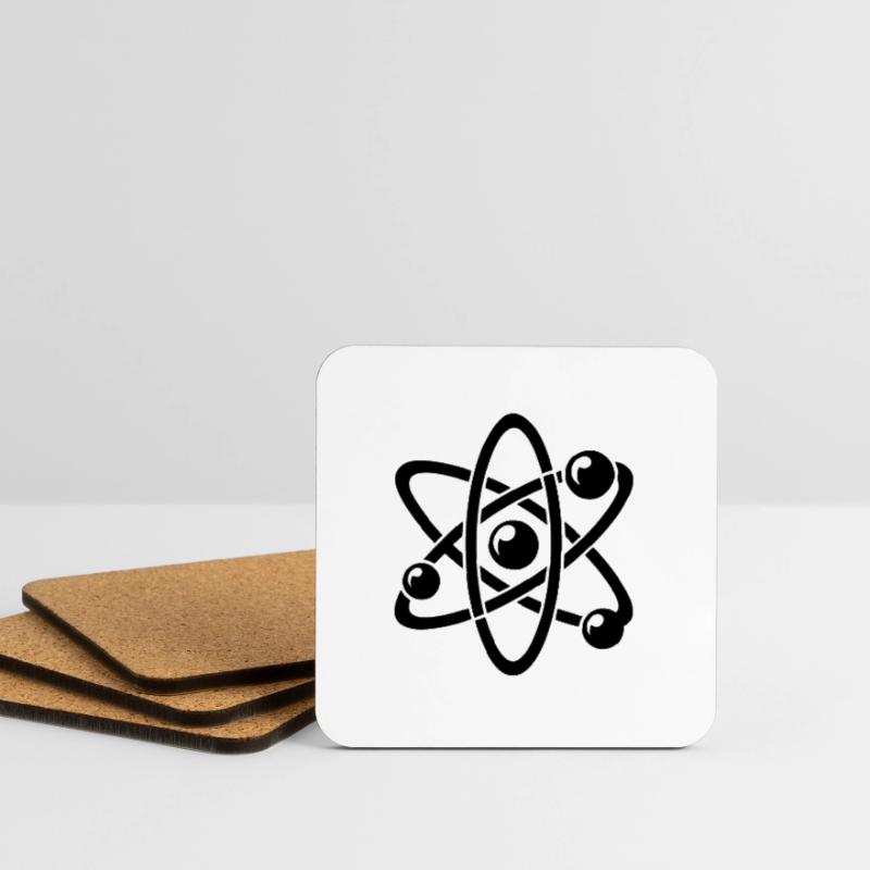 Atomic Nucleus Physics Atom Electron Atomic Model Coasters (set of 4)
