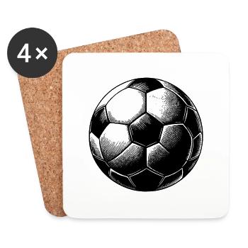 Fußball für Fußballversteher - Untersetzer (4er-Set) - Weiß - Vorne