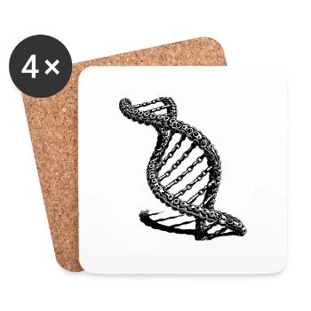 Unusual Necklaces DNA Necklace - Coasters (set of 4) - white - Front