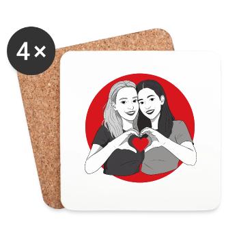 Love is Love - Coasters (set of 4) - white - Front