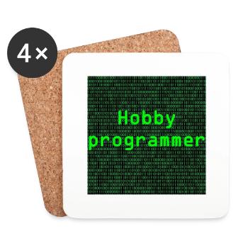 Hobby-Programmierer - Untersetzer (4er-Set) - Weiß - Vorne