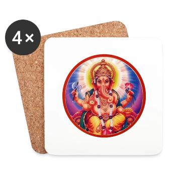 Ganesha - Untersetzer (4er-Set) - Weiß - Vorne