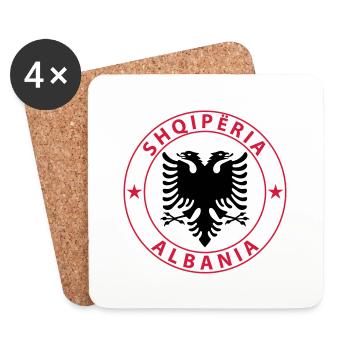 Albania - Untersetzer (4er-Set) - Weiß - Vorne
