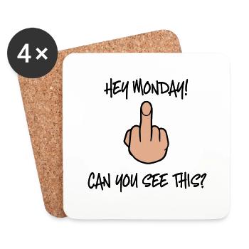 Monday - Coasters (set of 4) - white - Front