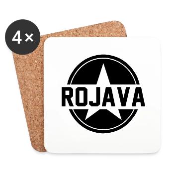rojava kurdistan - Untersetzer (4er-Set) - Weiß - Vorne